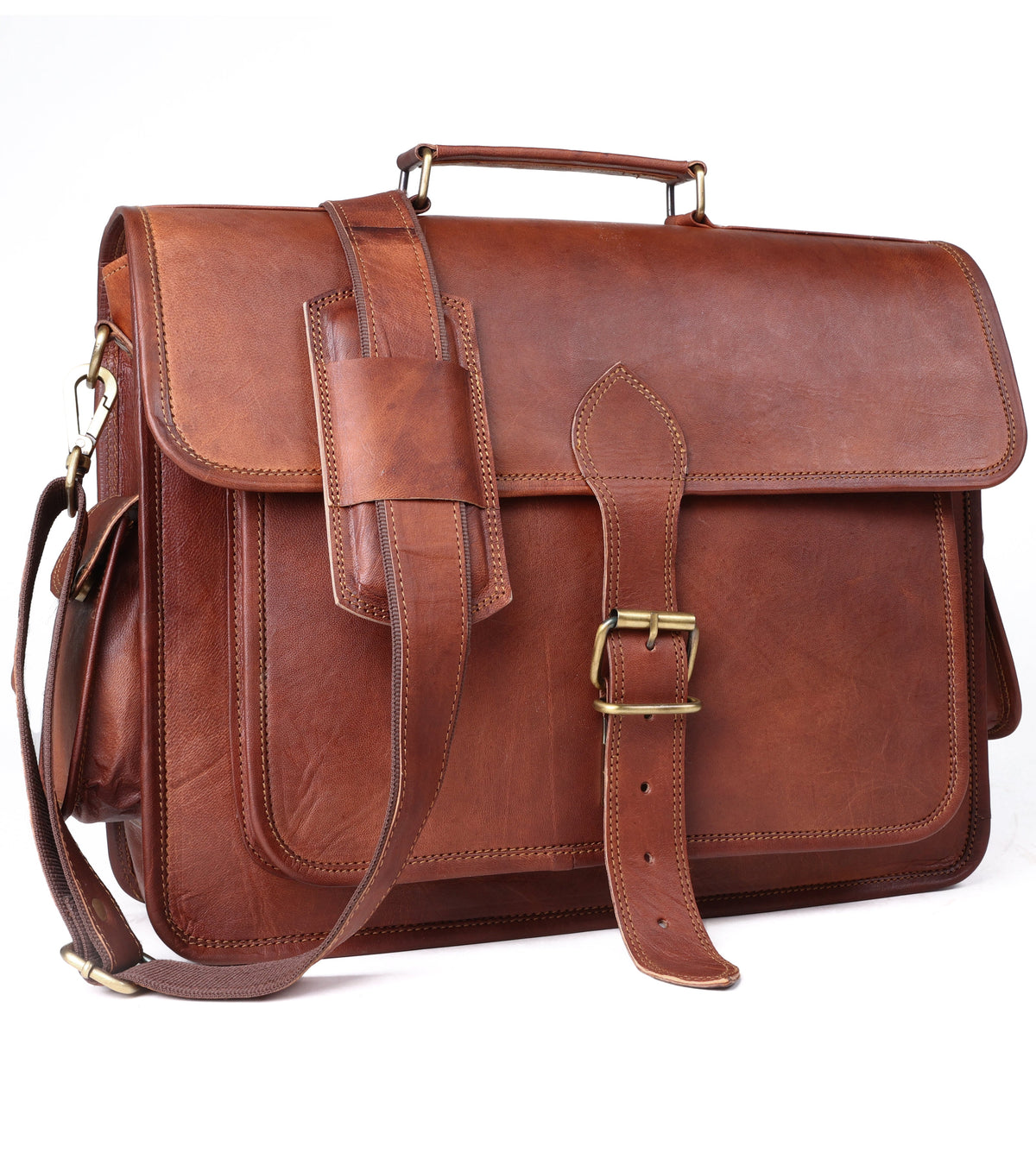 Full-Grain Leather Office Laptop Messenger Bag – 14 to 17 Inch - Beverfield