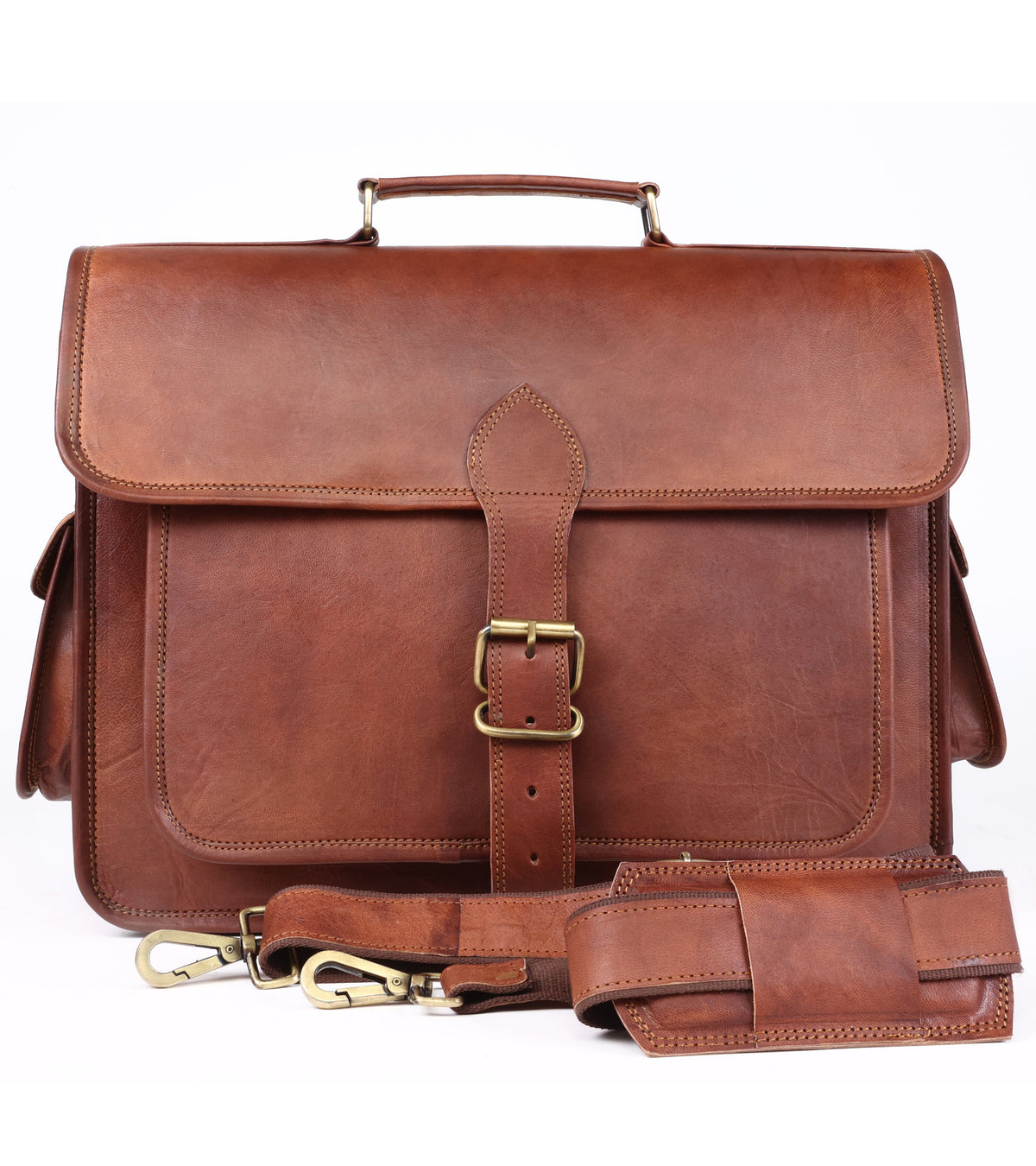 Full-Grain Leather Office Laptop Messenger Bag – 14 to 17 Inch - Beverfield