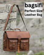 Full-Grain Leather Laptop Messenger Bag – 16 & 18 Inch - Beverfield
