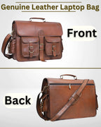 Full-Grain Leather Laptop Messenger Bag – 16 & 18 Inch - Beverfield