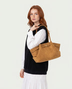 Women's Faux Suede Shoulder Tote Bag - Beverfield