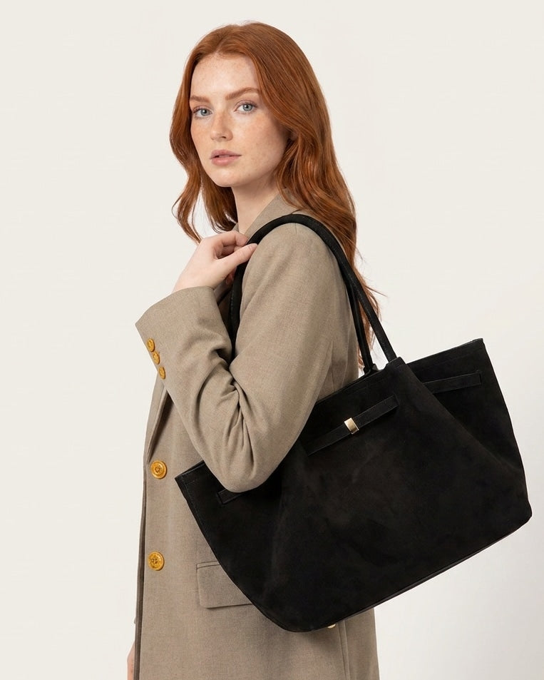 Women's Faux Suede Shoulder Tote Bag - Beverfield