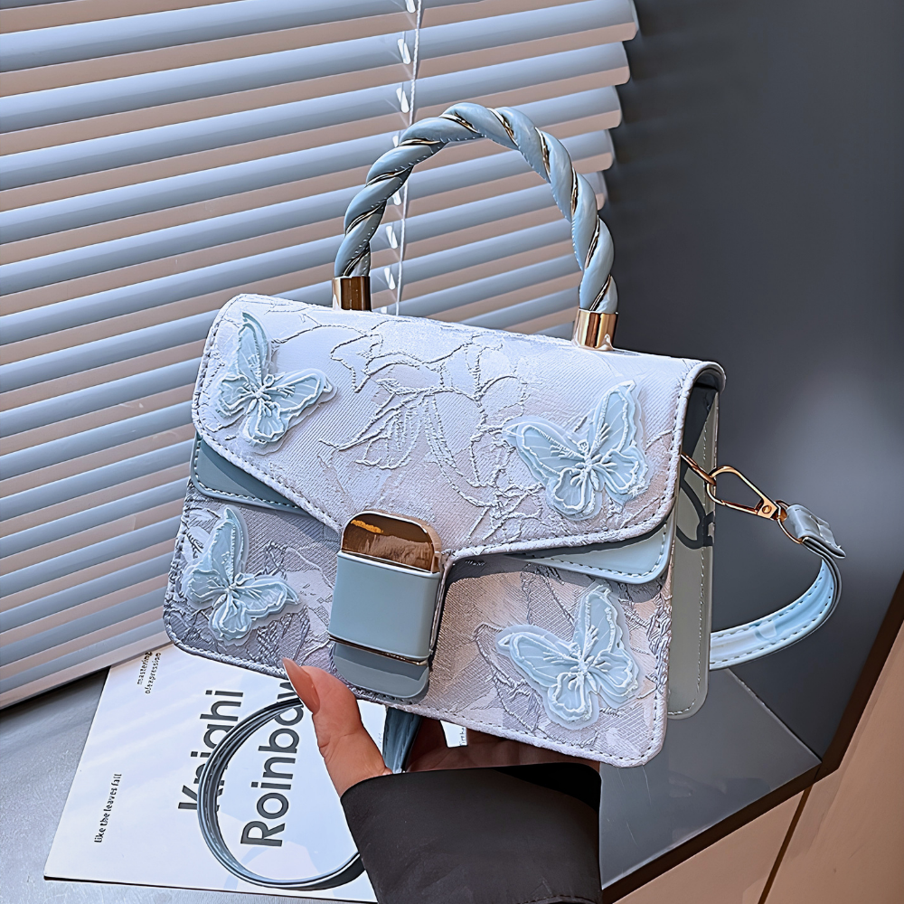 Women's Embroidered Butterfly Top Handle Bag – Marguerite - Beverfield