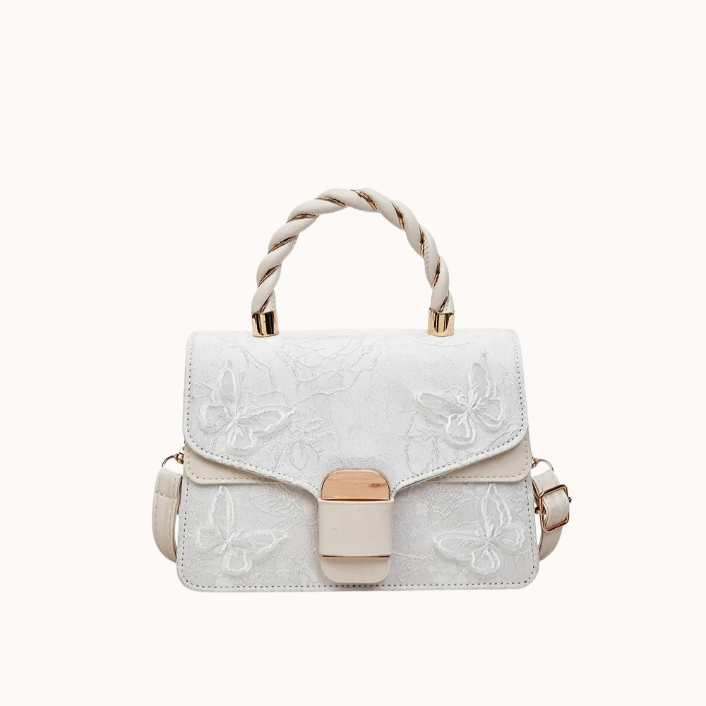 Women's Embroidered Butterfly Top Handle Bag – Marguerite - Beverfield