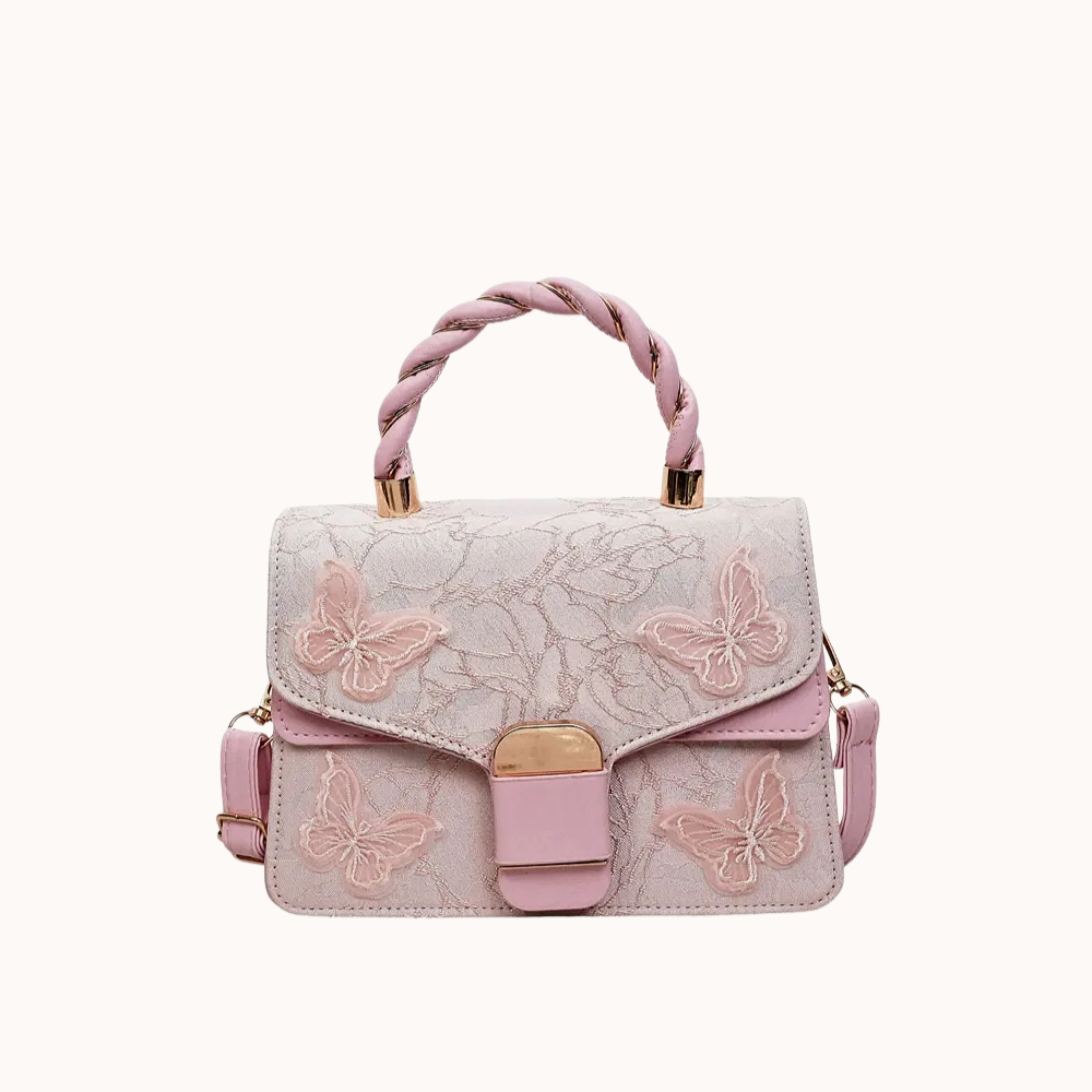 Women's Embroidered Butterfly Top Handle Bag – Marguerite - Beverfield
