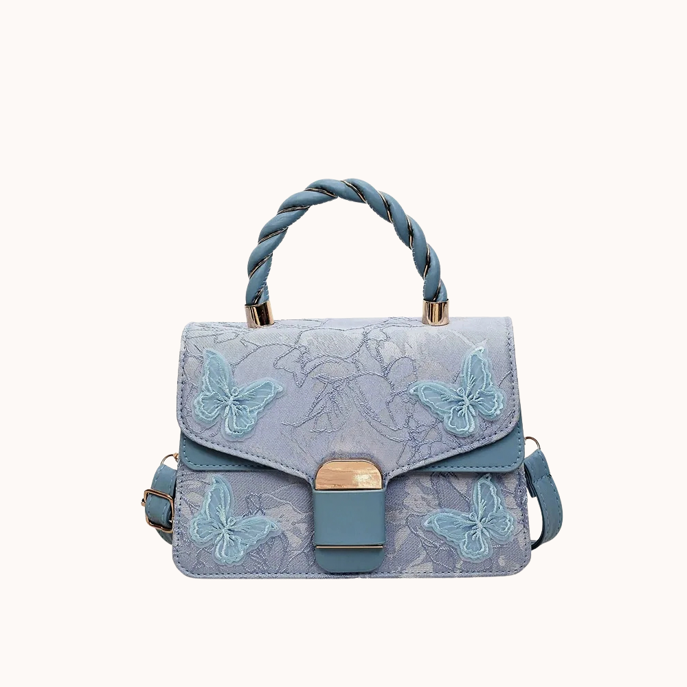 Women's Embroidered Butterfly Top Handle Bag – Marguerite - Beverfield