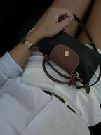 Women's Small Handbag with Shoulder Strap & Gold-Tone Hardware - Beverfield