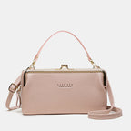 Women's Small Phone Crossbody Bag with Multiple Pockets - Pink