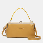 Women's Small Phone Crossbody Bag with Multiple Pockets - Yellow