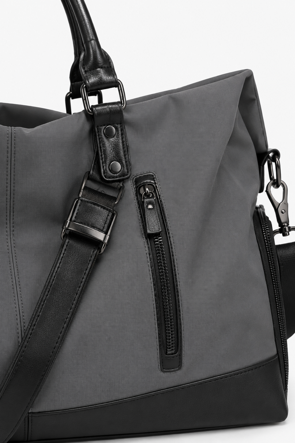 Charcoal Canvas Weekender Duffle Bag – 36L - Beverfield
