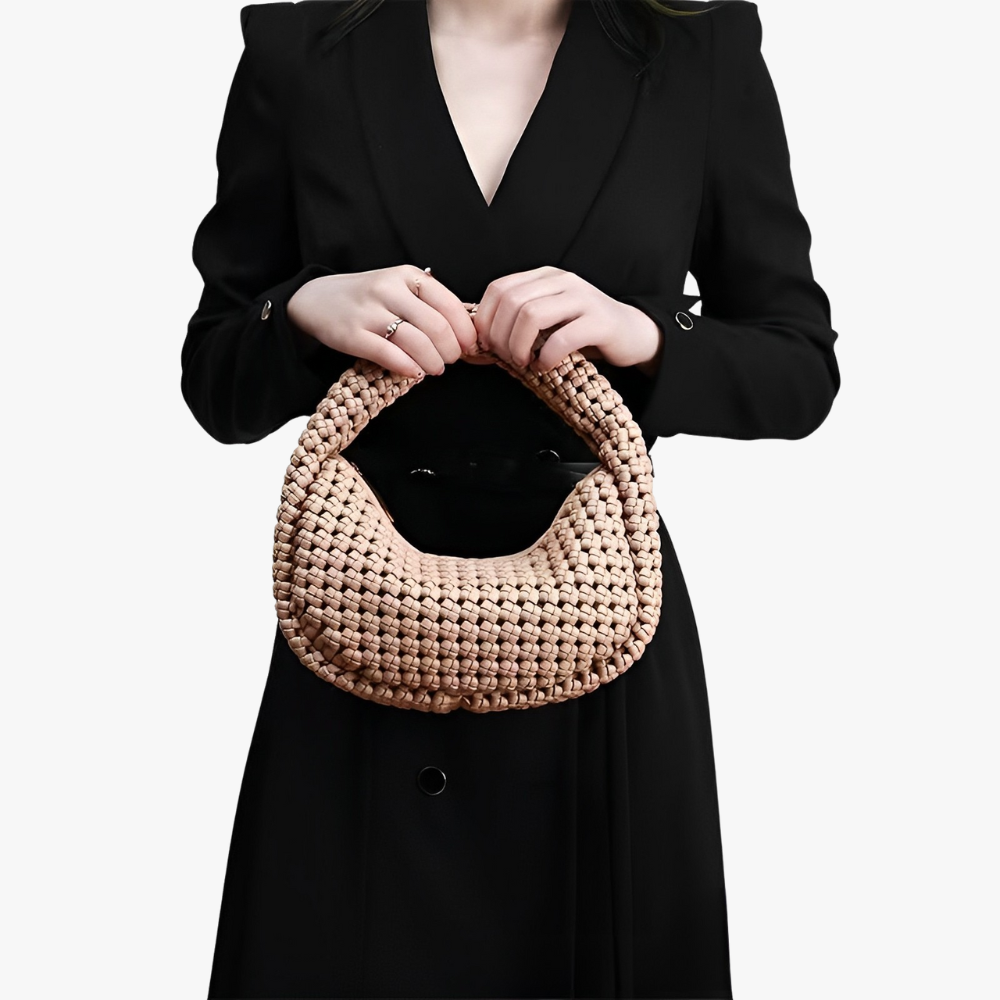 Women's Woven Vegan Leather Handbag – Nola - Beverfield