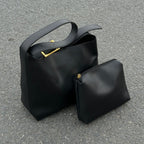 Women's Minimalist Vegan Leather Shoulder Bag – Ganna - Beverfield