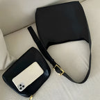 Women's Minimalist Vegan Leather Shoulder Bag – Ganna - Beverfield