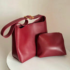 Women's Minimalist Vegan Leather Shoulder Bag – Ganna - Beverfield