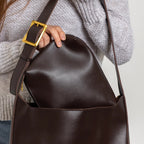 Women's Minimalist Vegan Leather Shoulder Bag – Ganna - Beverfield