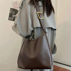 Women's Minimalist Vegan Leather Shoulder Bag – Ganna - Beverfield