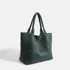 Women's Woven Vegan Leather Tote Bag - Beverfield