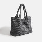 Women's Woven Vegan Leather Tote Bag - Beverfield