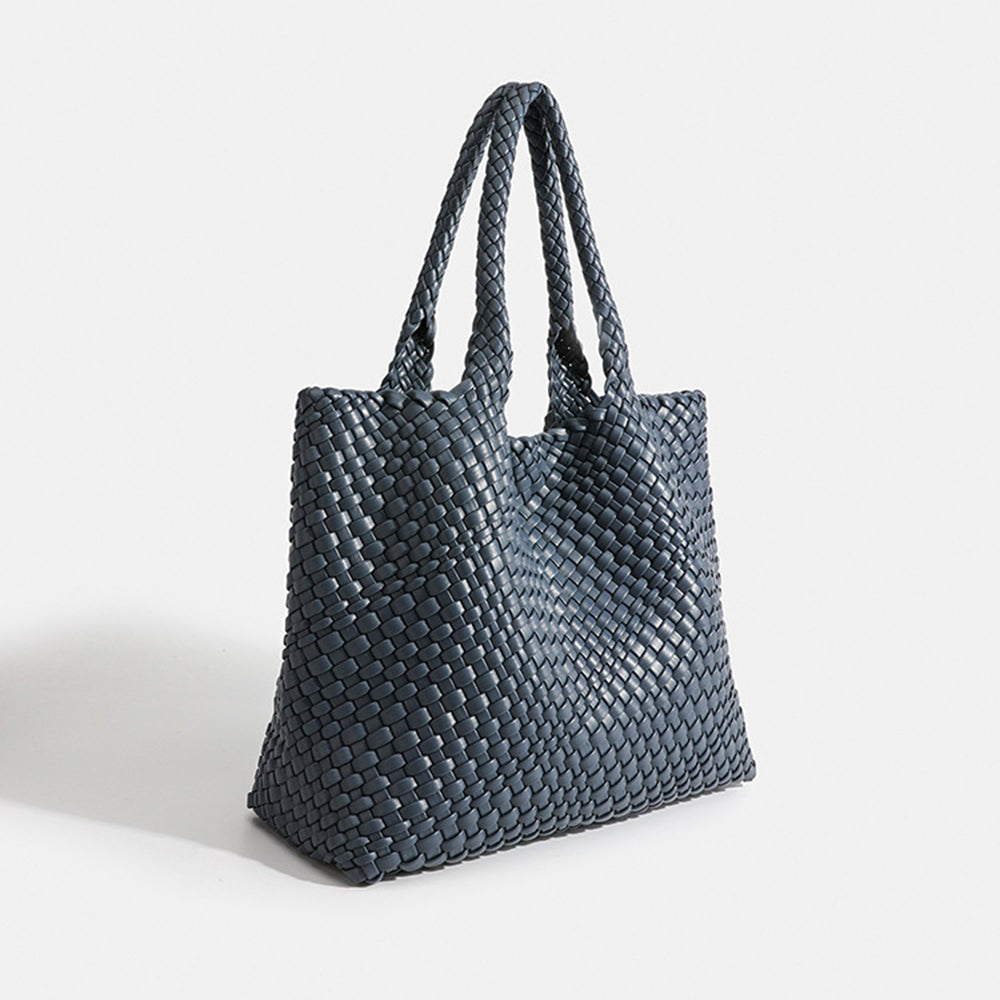 Women's Woven Vegan Leather Tote Bag - Beverfield