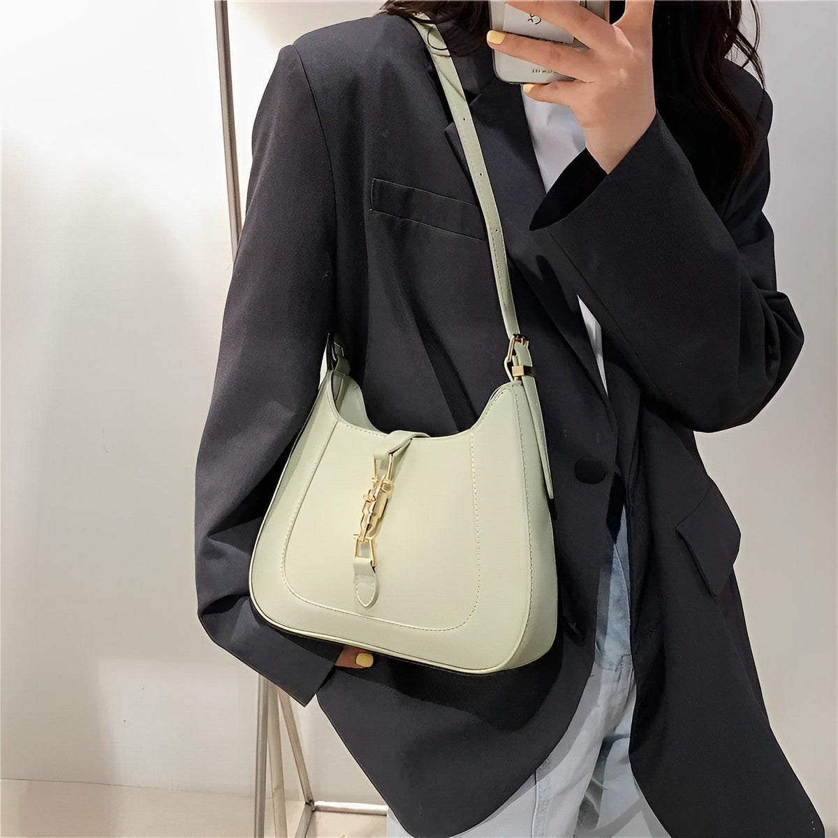 Women's Vintage Vegan Leather Shoulder Bag – Rivoire - Beverfield
