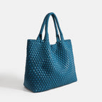 Women's Woven Vegan Leather Tote Bag - Beverfield