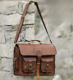 Full-Grain Leather Laptop Messenger Bag – 16 & 18 Inch - Beverfield