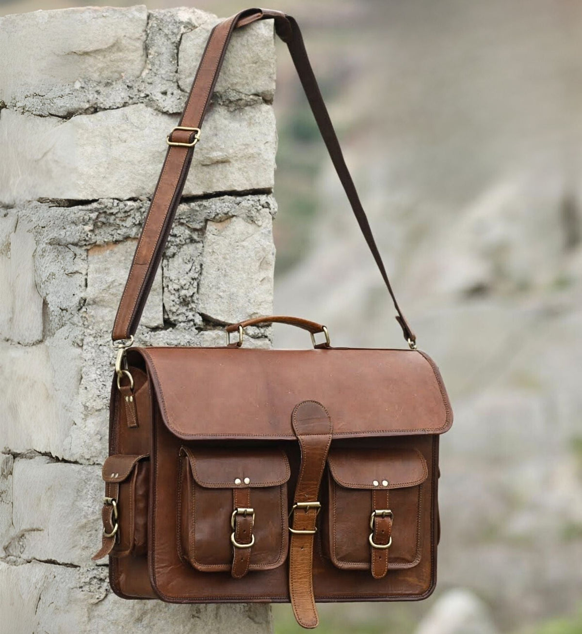 Full-Grain Leather Laptop Messenger Bag – 16 & 18 Inch - Beverfield