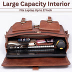Full-Grain Leather Laptop Messenger Bag – 16 & 18 Inch - Beverfield