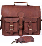 Full-Grain Leather Laptop Messenger Bag – 16 & 18 Inch - Beverfield