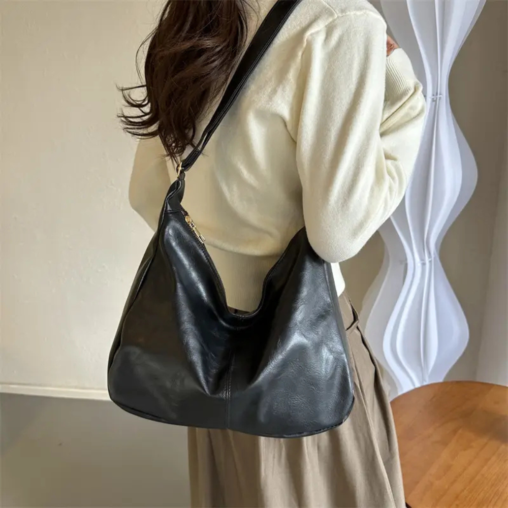 Women's Soft Vegan Leather Hobo Shoulder Bag – Malja - Beverfield