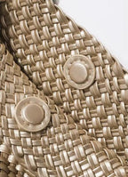 Women's Woven Vegan Leather Tote Bag - Beverfield