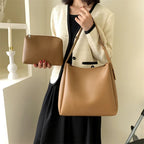 Women's Large Vegan Leather Hobo Bag with Pouch – Maud - Beverfield