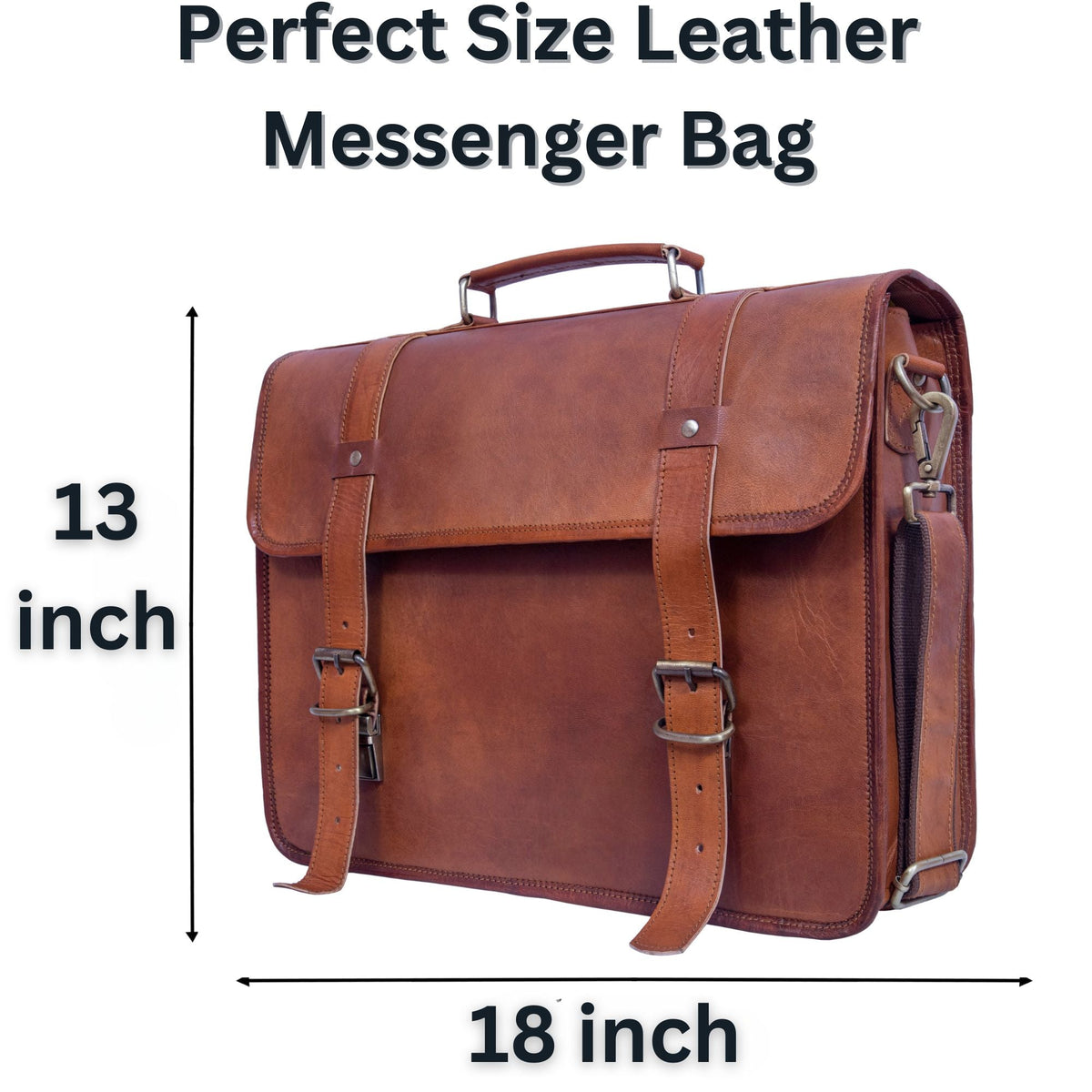 Clean-Flap Full-Grain Leather Laptop Briefcase – 15 to 18 Inch - Beverfield