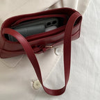 Women's Vegan Leather Baguette Shoulder Bag – Isla - Beverfield