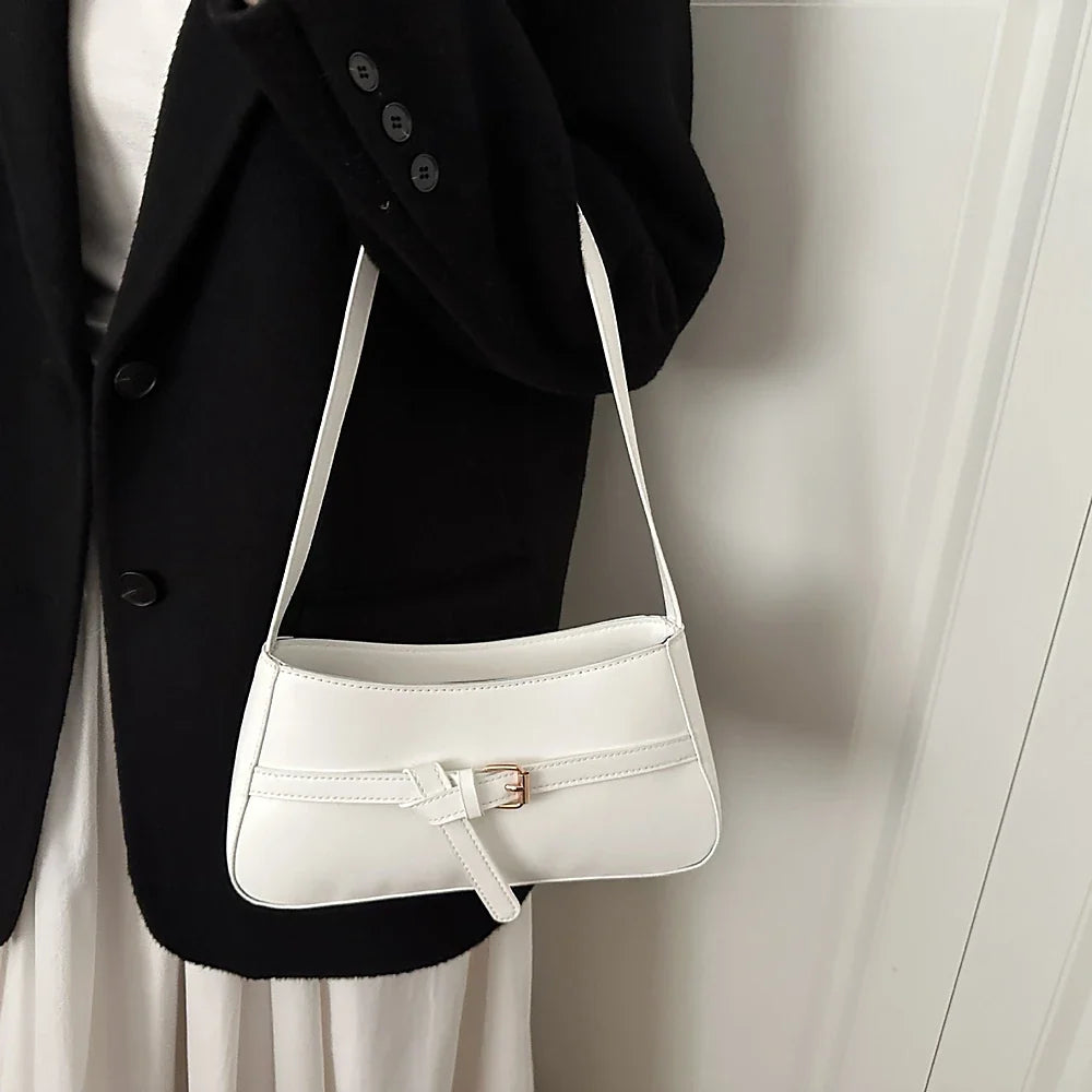 Women's Vegan Leather Baguette Shoulder Bag – Isla - Beverfield
