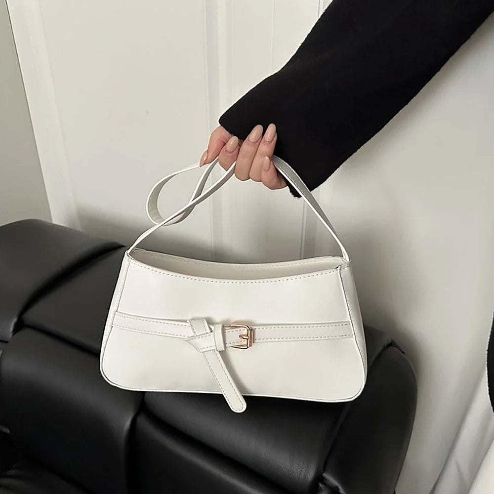 Women's Vegan Leather Baguette Shoulder Bag – Isla - Beverfield