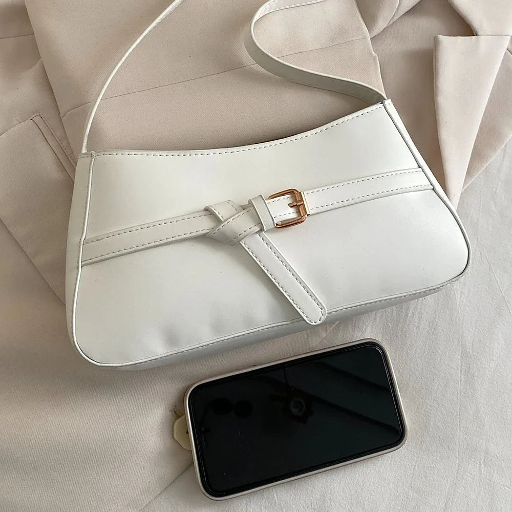 Women's Vegan Leather Baguette Shoulder Bag – Isla - Beverfield