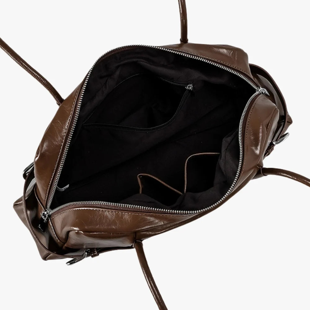 Women's Vegan Leather Belted Shoulder Bag – Tessa - Beverfield
