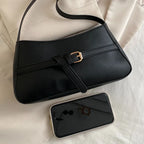 Women's Vegan Leather Baguette Shoulder Bag – Isla - Beverfield