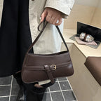 Women's Vegan Leather Baguette Shoulder Bag – Isla - Beverfield