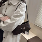 Women's Vegan Leather Baguette Shoulder Bag – Isla - Beverfield