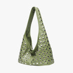 Women's Studded Vegan Leather Hobo Bag – Molly - Beverfield