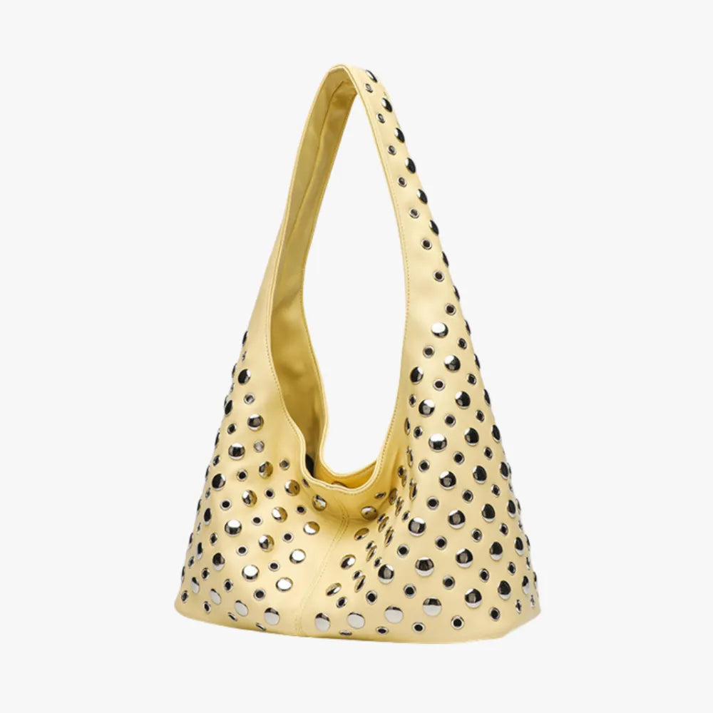 Women's Studded Vegan Leather Hobo Bag – Molly - Beverfield