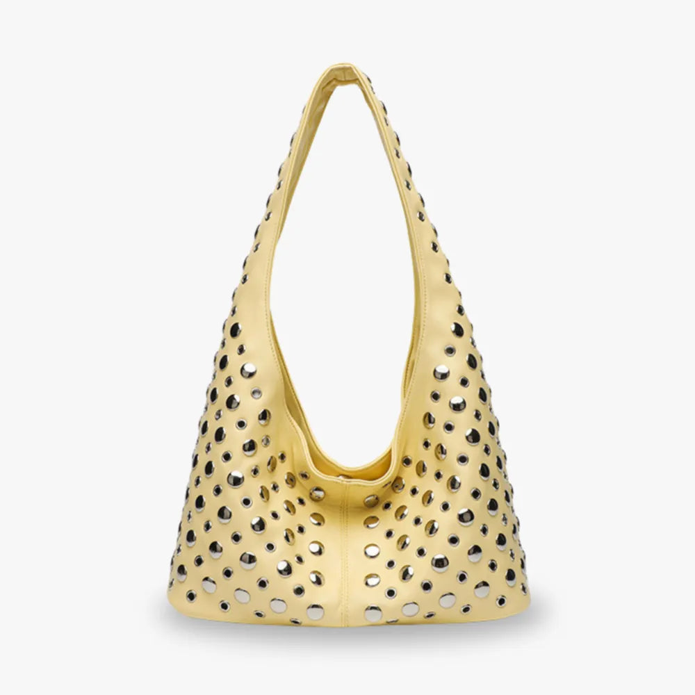 Women's Studded Vegan Leather Hobo Bag – Molly - Beverfield