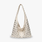 Women's Studded Vegan Leather Hobo Bag – Molly - Beverfield
