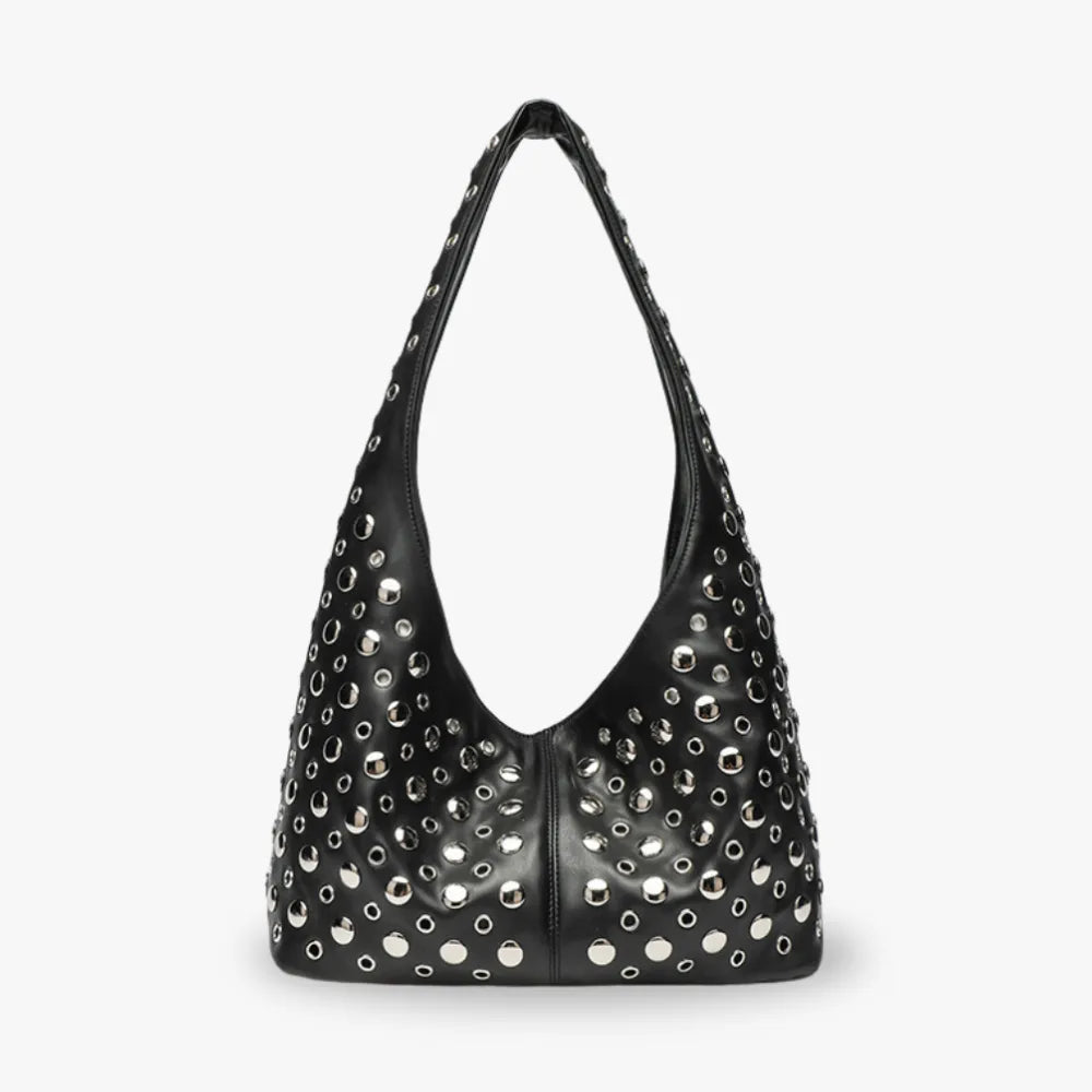 Women's Studded Vegan Leather Hobo Bag – Molly - Beverfield