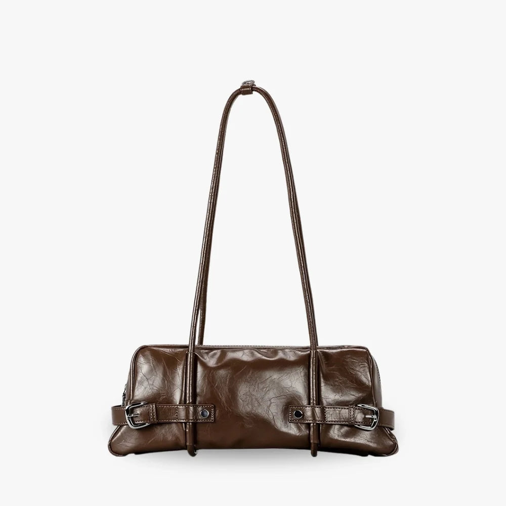 Women's Vegan Leather Belted Shoulder Bag – Tessa - Beverfield