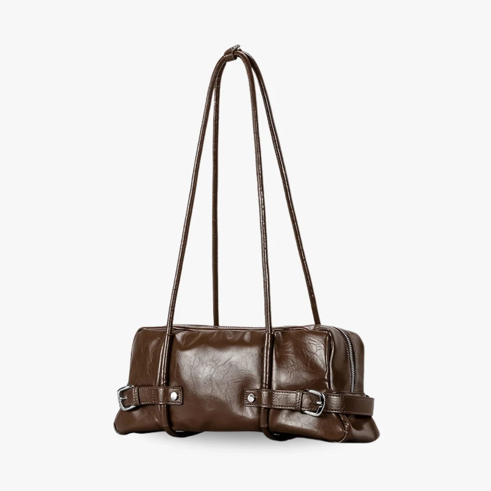 Women's Vegan Leather Belted Shoulder Bag – Tessa - Beverfield