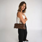 Women's Vegan Leather Belted Shoulder Bag – Tessa - Beverfield