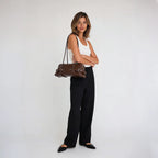 Women's Vegan Leather Belted Shoulder Bag – Tessa - Beverfield